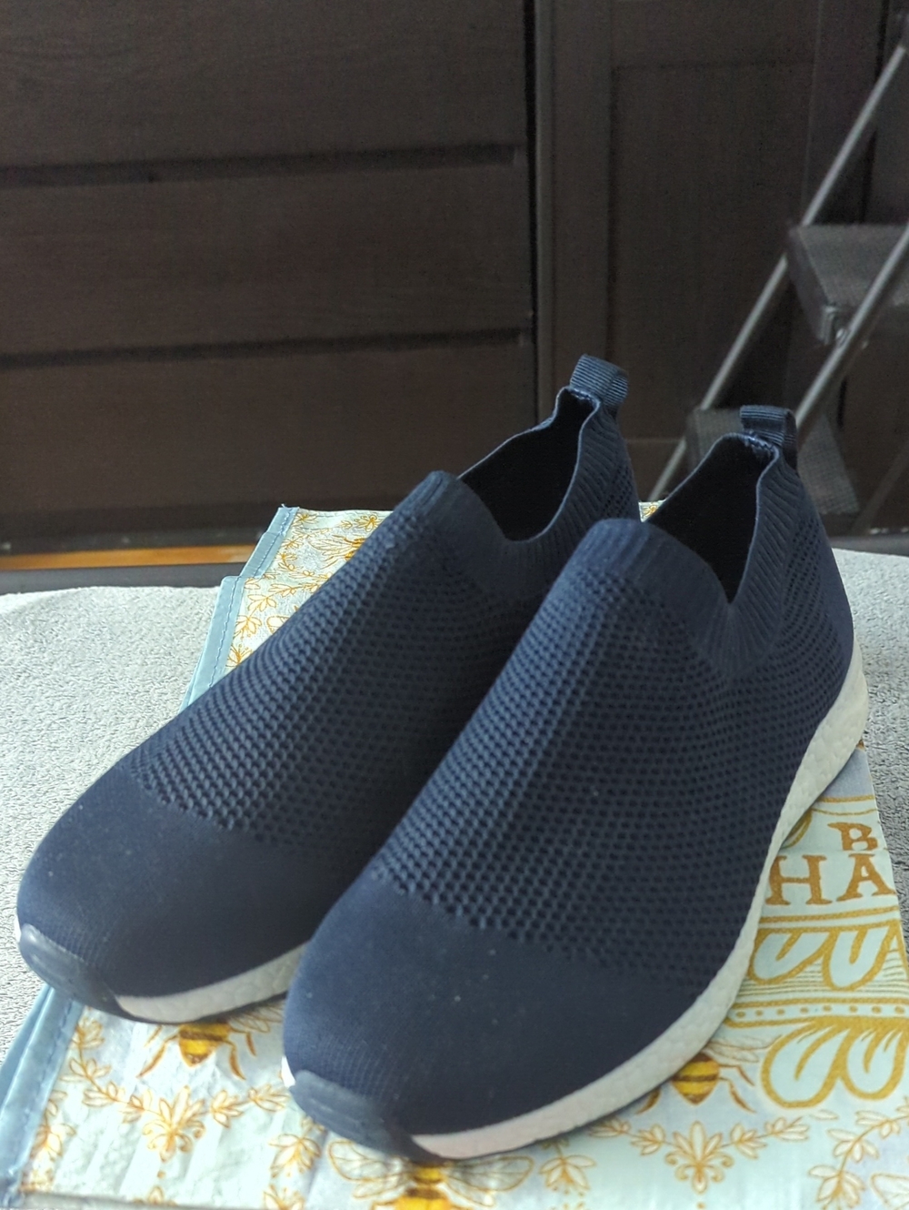 Men's Slip-On Knit Sneakers - Dark Blue